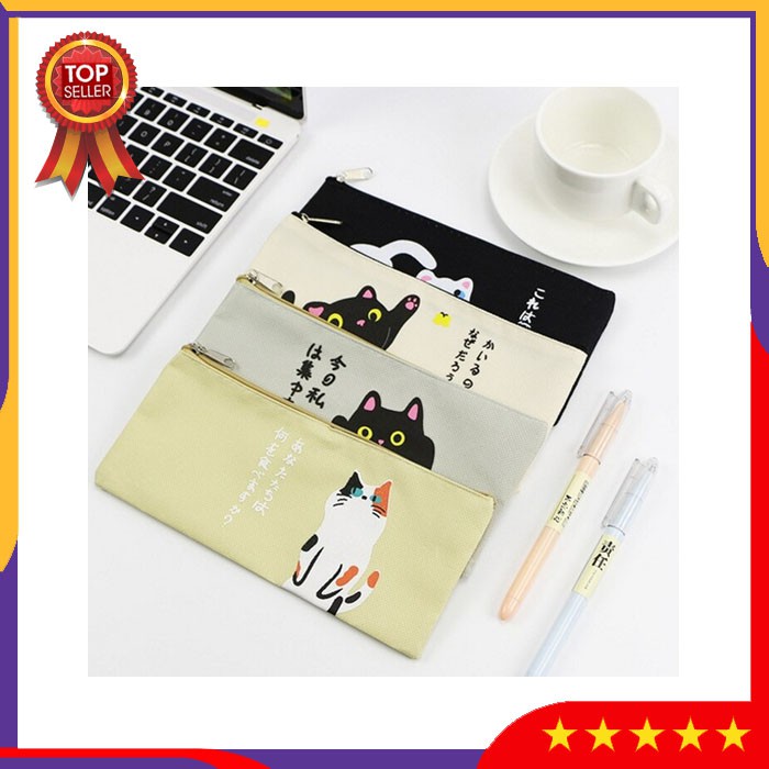 

ZVBS1 Tempat Pensil Japanese Hello Cat Pencil Case Pouch Alat Tulis Pensil Peralatan Sekolah