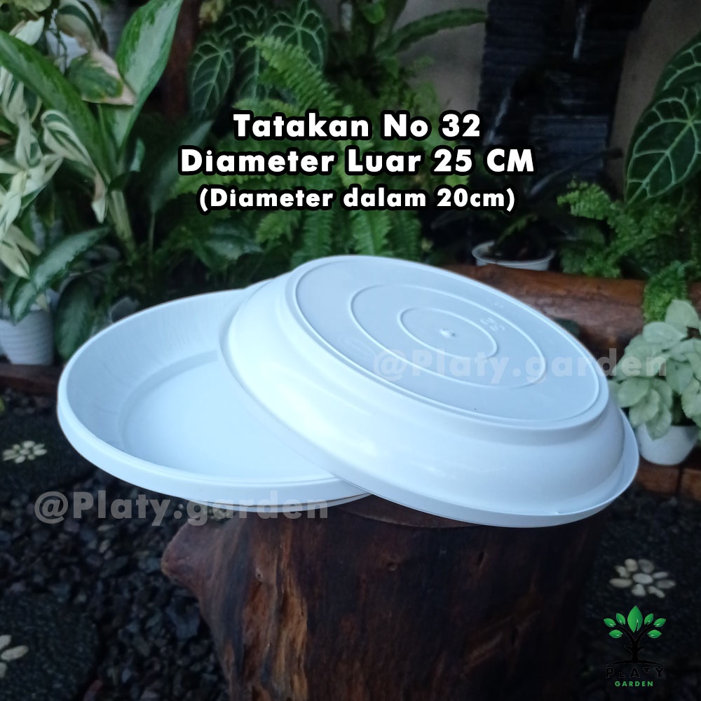 Tatakan Pot Putih Lovenia  No 18, 22, 27 &amp; 32