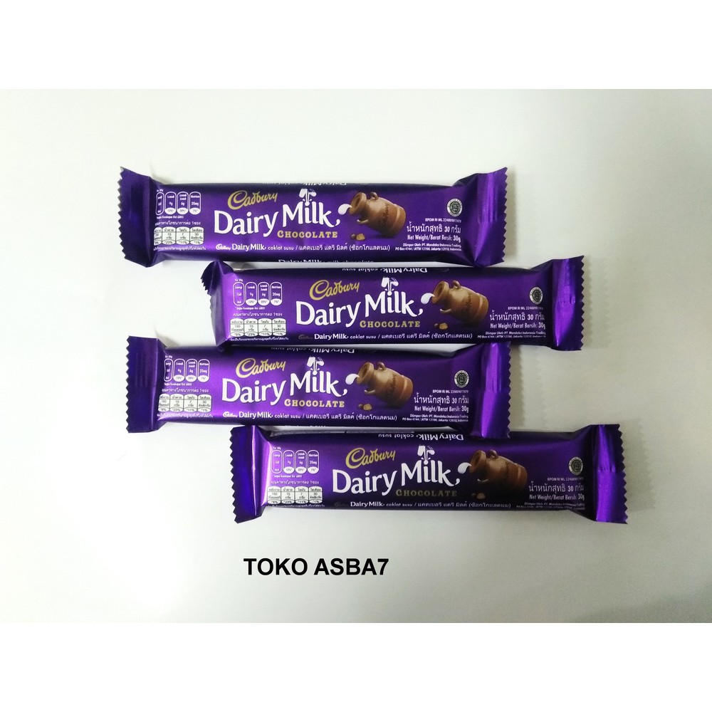 Jual Cadbury Dairy Milk Chocolate 30Gr | Shopee Indonesia