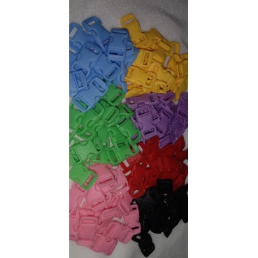 Slop,Buckle,Sodok / ring jalan,gesper,ring geser ukuran 1cm warna-warni