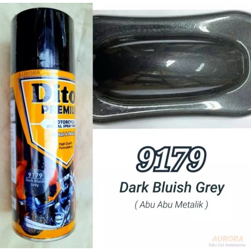 Diton Premium Dark Bluish Grey 9179 Abu abu gelap Metallic Metalik Abu Monyet Lemah Teles Cat Mobil 