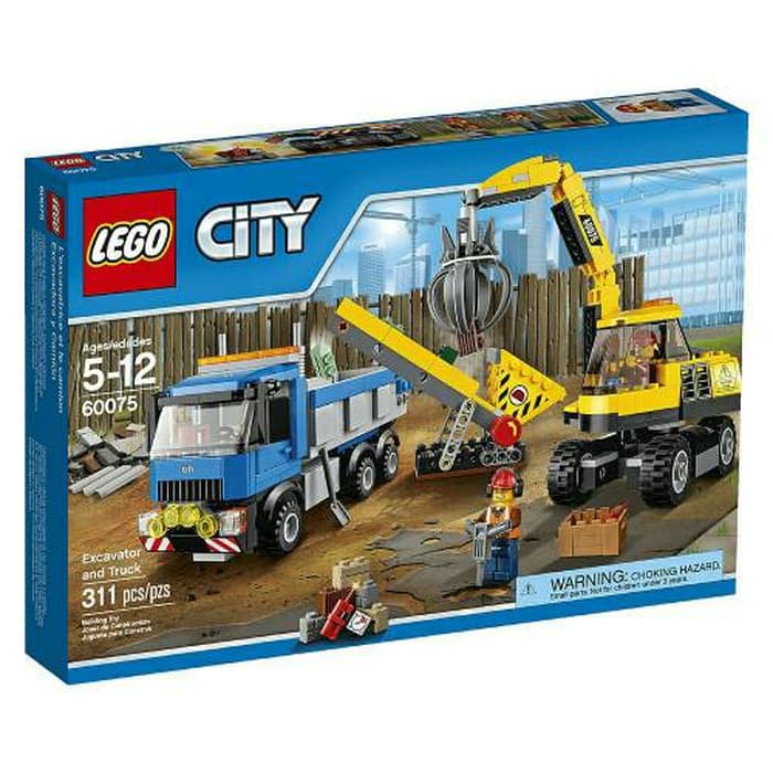 lego city excavator and truck