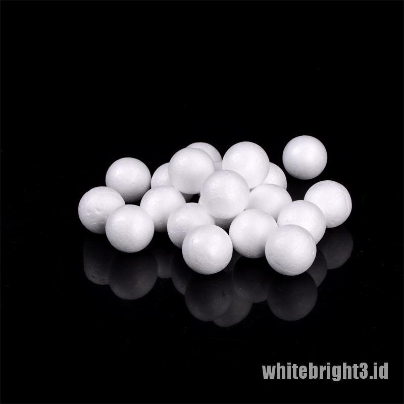 (white3) 20pcs Busa Polystyrene Styrofoam Ukuran 10-40mm