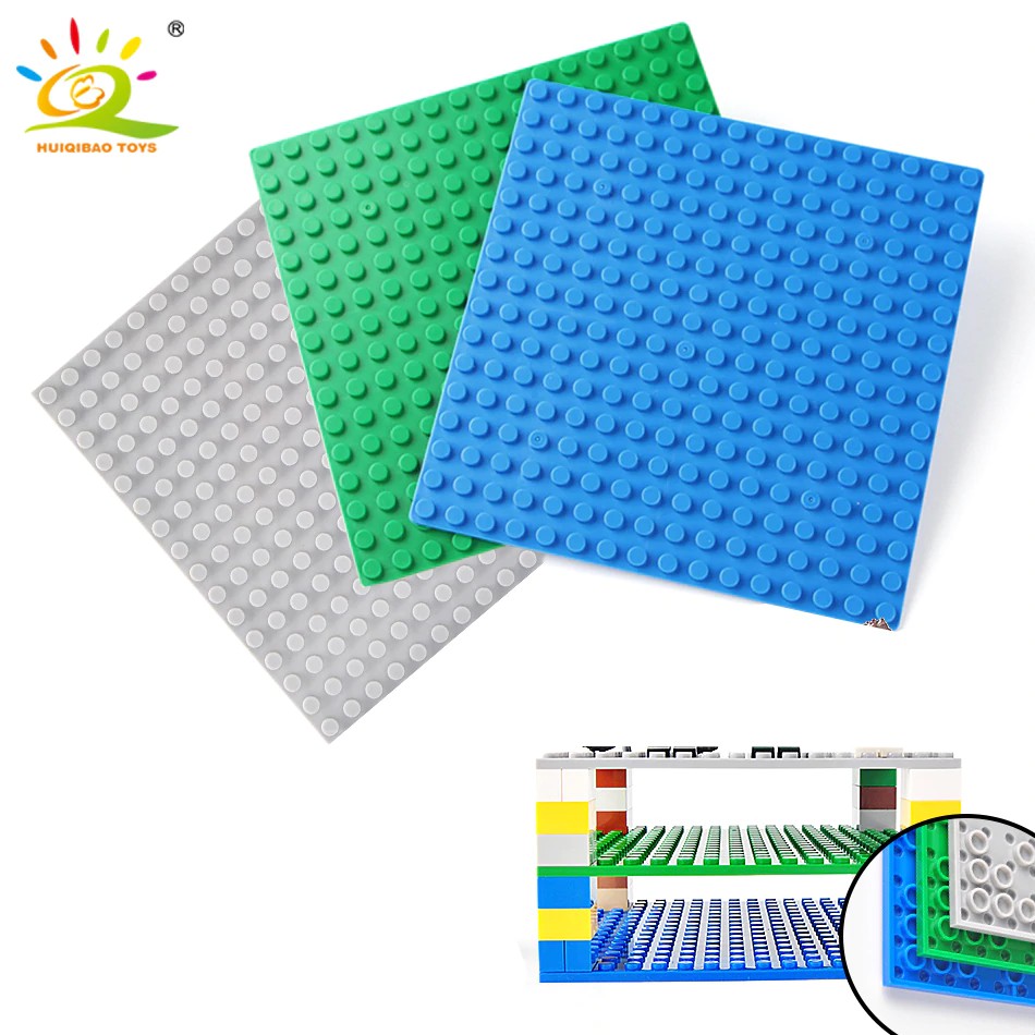 Mainan Lego 5 color 12.75*12.75Cm Double-sided Base DIY Small Plate Blocks Legoing City Baseplate