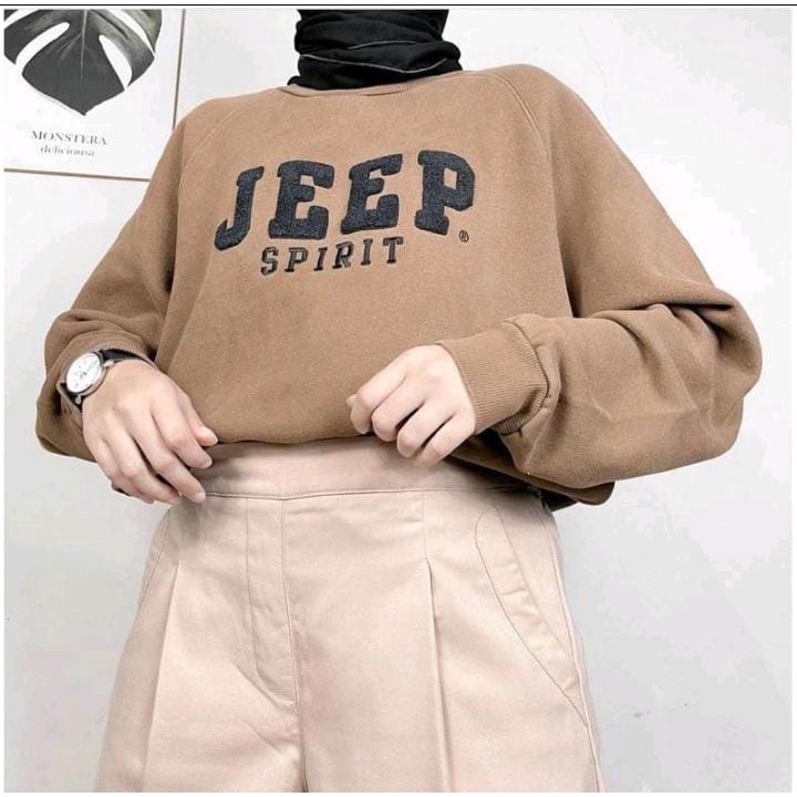 JEEP SPIRIT SWEATER OVERSIZE CREWNECK WANITA