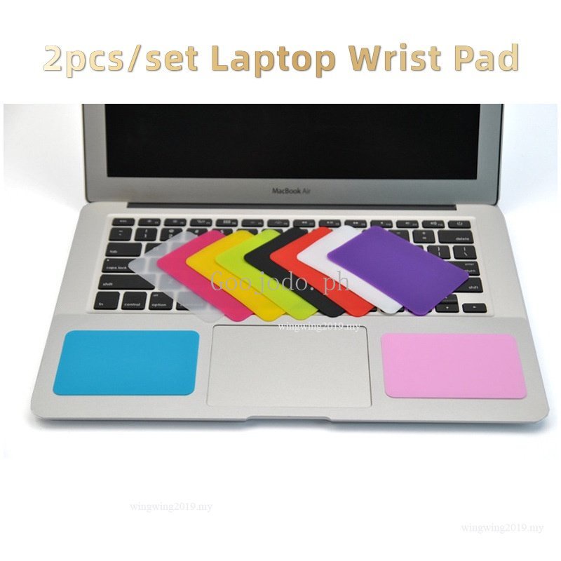 2pcs / set Bantalan Pelindung Pergelangan Tangan Bahan Silikon Lembut Untuk Keyboard Laptop