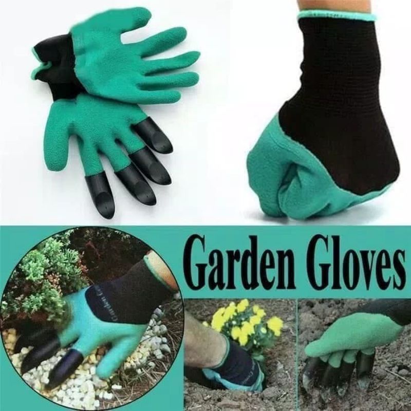 MJ88 Sarung tangan berkebun bisa untuk menggali tanah Garden gloves Peralatan Alat Sarung Tangan Berkebun Tanaman Dengan Cakar  GARDEN GENIE GLOVES