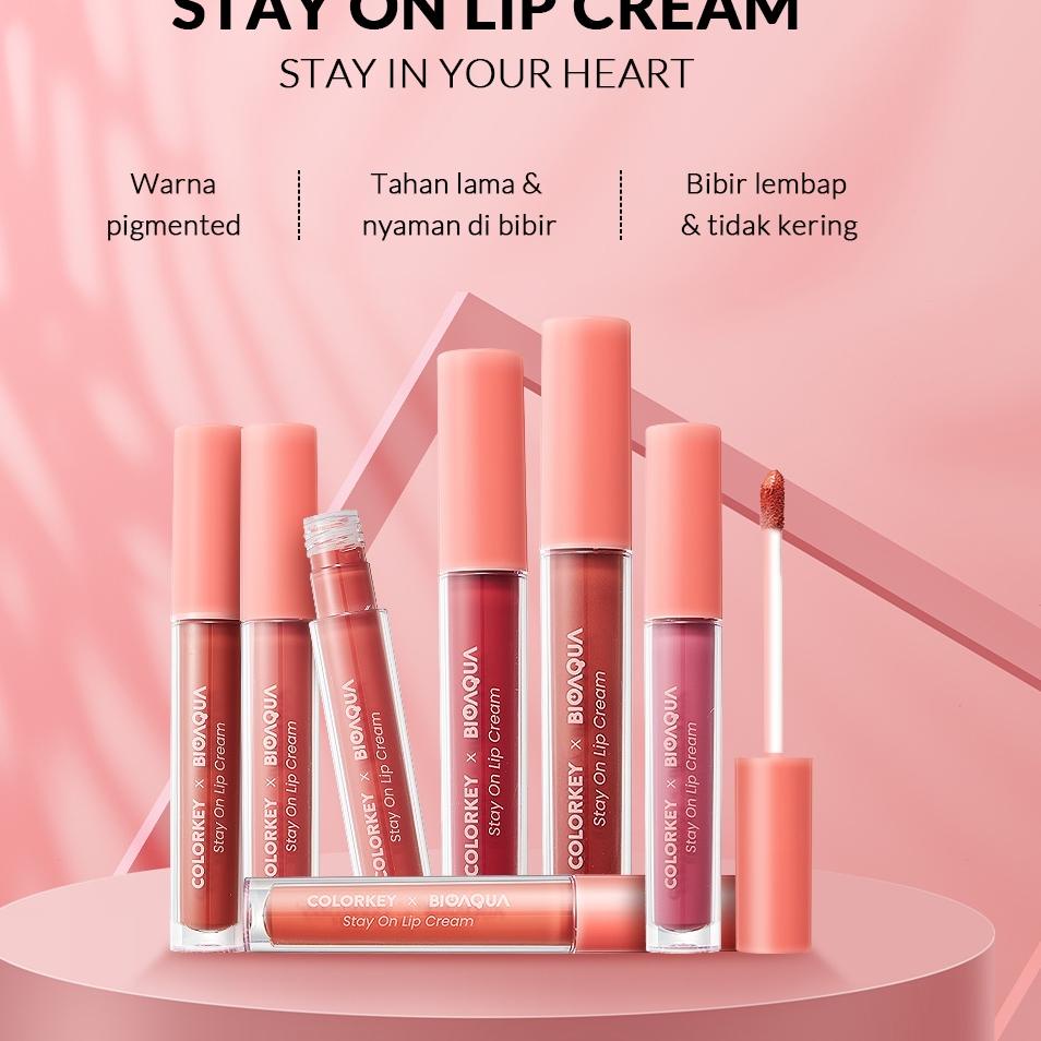 TRXp6P0b--BUHOTEI Colorkey x Bioaqua Lip Cream Matte 03 Milktea Orange Lip Stick Liptint Lipstik 3.2