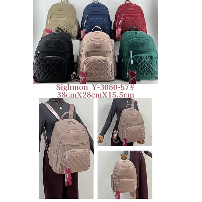 Promo Terbaik Tas Wanita Ransel SIGHMON Original Tas Ransel 3 in 1 Import Fashion Korea Tas Ransel Canvas Import Trendy Waterproof