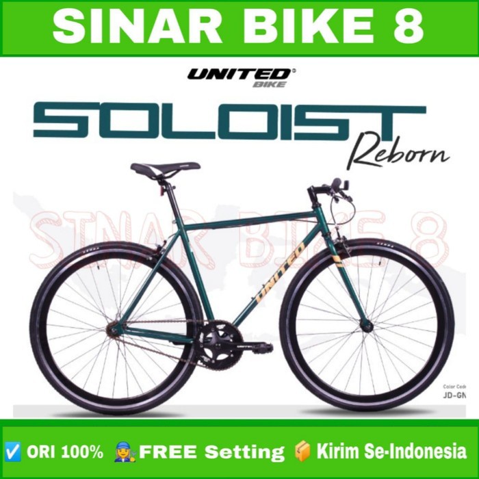 Sepeda Fixie UNITED SOLOIST REBORN 700CC New 2021 Roadbike Gravel