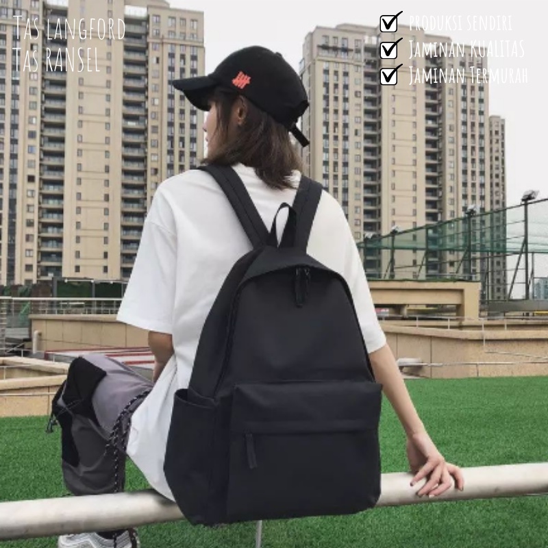 Tas Ransel - Backpack Sekolah Punggung Bahu Remaja Dewasa Model Korea Terbaru Kekinian Pria Wanita Cewek Cowok01