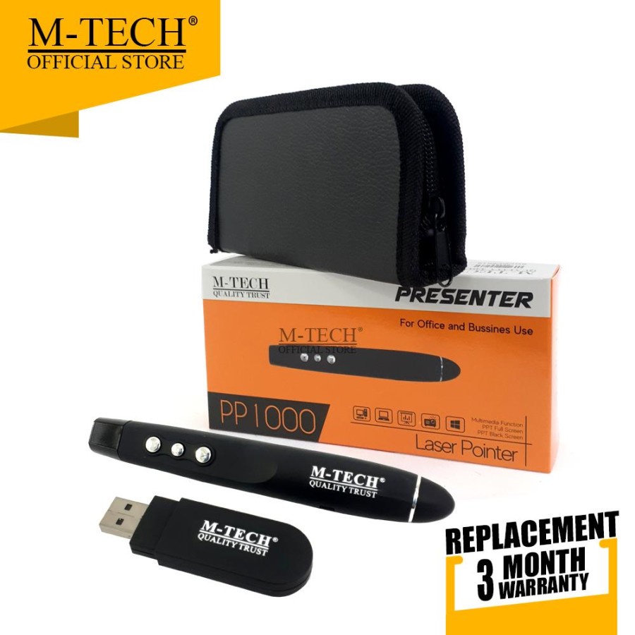 M-Tech Original Laser Pointer PP1000 Alat Wireless Presentasi