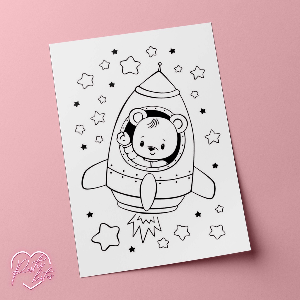 

[Whispers] Kertas Belajar Sketsa Mewarnai Gambar Edukatif Anak Colouring Tema Hewan