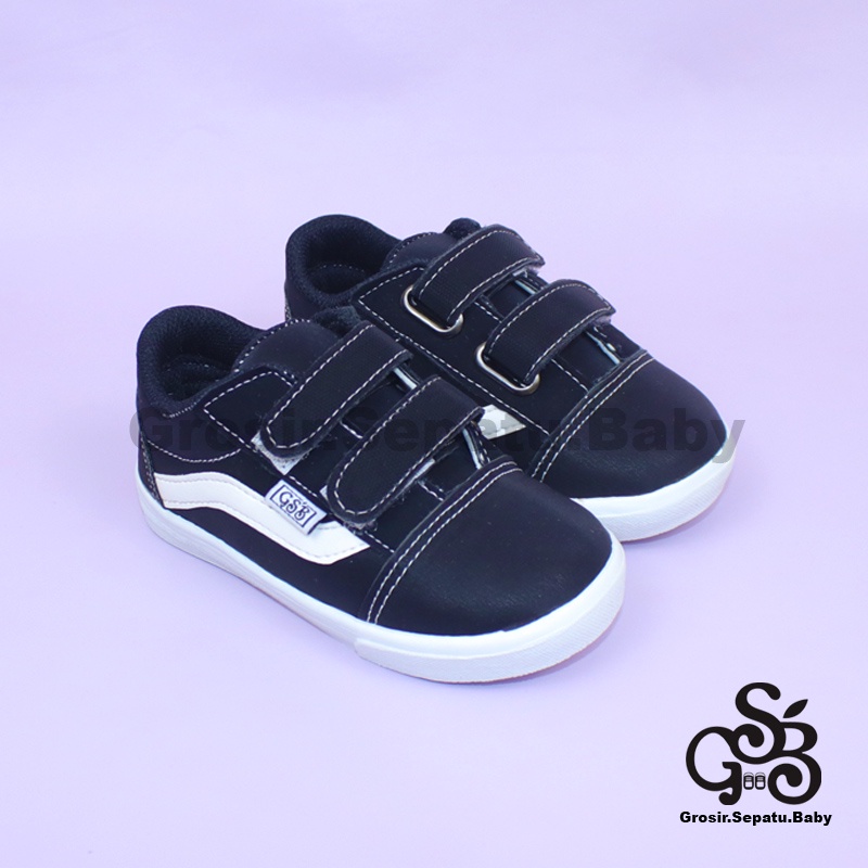 sepatu anak sneakers sepatu anak laki laki sepatu anak perempuan model casual London kids HITAM polos ringan fleksibel &amp; Anti Slip