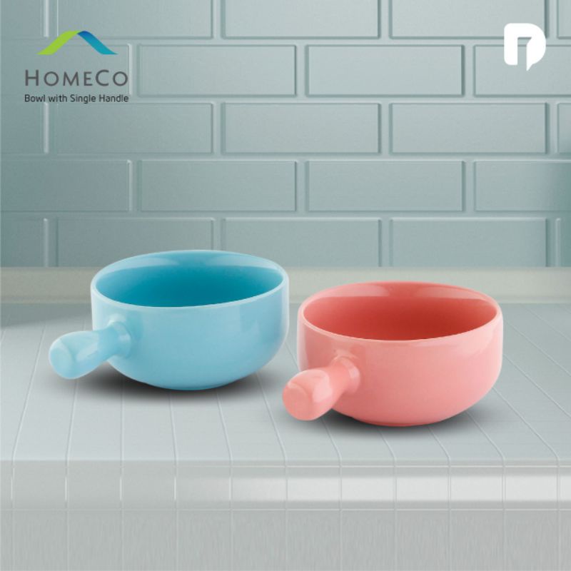TERLARIS‼️homeco bowl with simgle handle/mangkok keramik