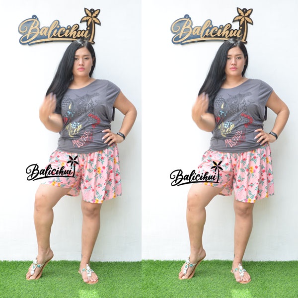 Balicihui Celana Jumbo Wanita Celana Jumbo Rumahan Celana Jumbo Santai Celana Plus Size Bigsize