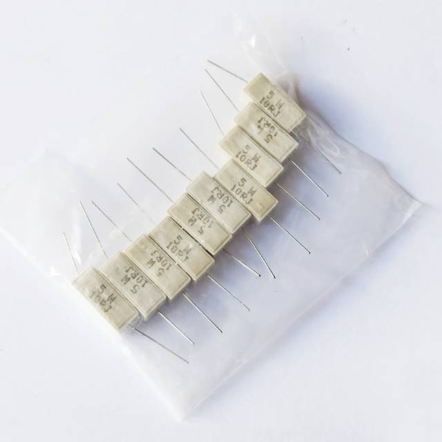 Resistor Kapur 10 Ohm 5 Watt