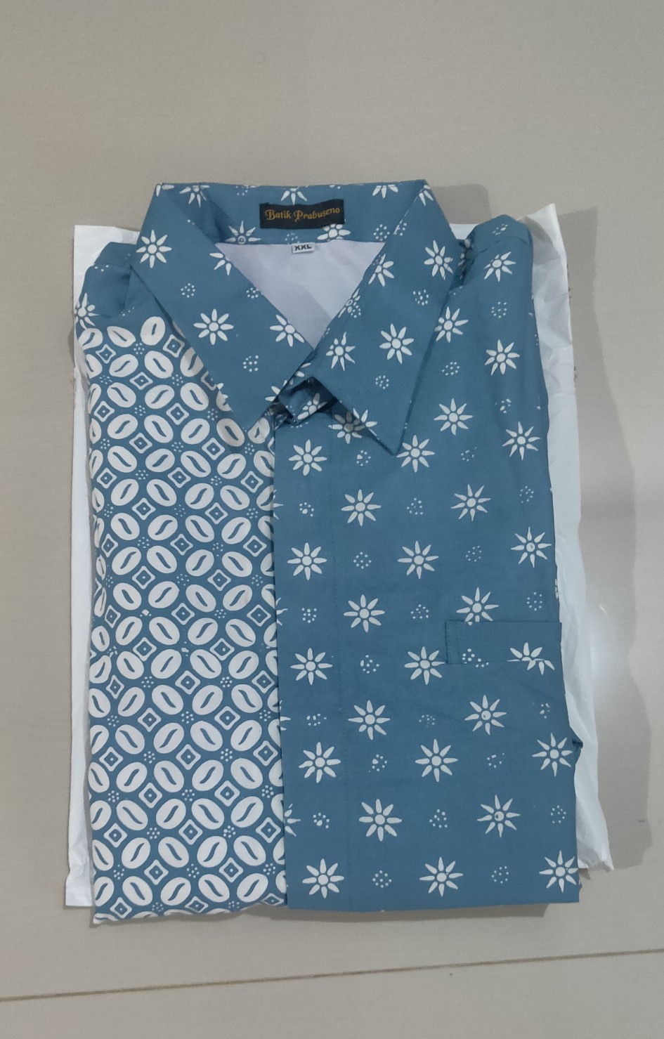 Cap Motif Dwikora Kemeja Batik Pria Lengan Panjang Kain Atasan Baju Cowo Cowok Jumbo Modern Premium