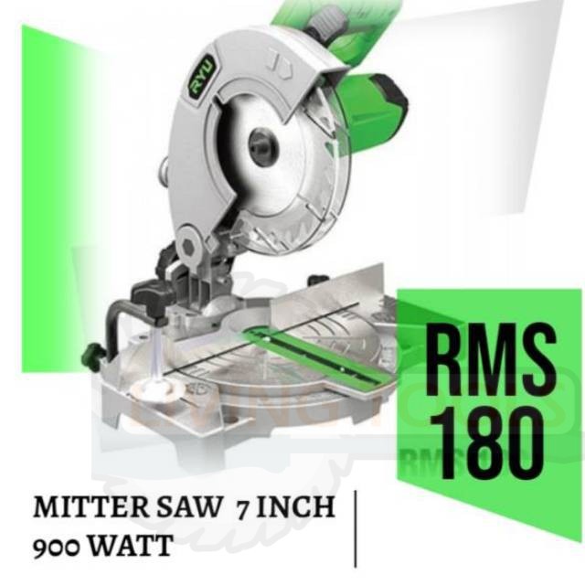 PROMO MITER SAW RYU RMS 180 7 INCH Mesin Potong Alumunium RYU RMS 180 Mitter Saw RMS180 Kayu Mitre S