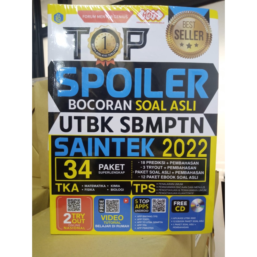 Jual Buku Top Spoiler Bocoran Soal Asli Utbk Sbmptn Saintek Cd