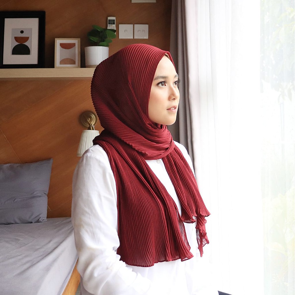 PASMINA PLISKET/ hijab pasmina plisket/ kerudung pasmina
