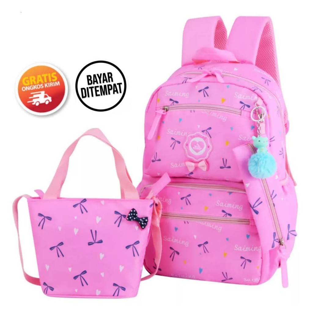 [COD] Tas Ransel Anak Motif Lucu Set 3in1 Tas Punggung Anak Perempuan Murah