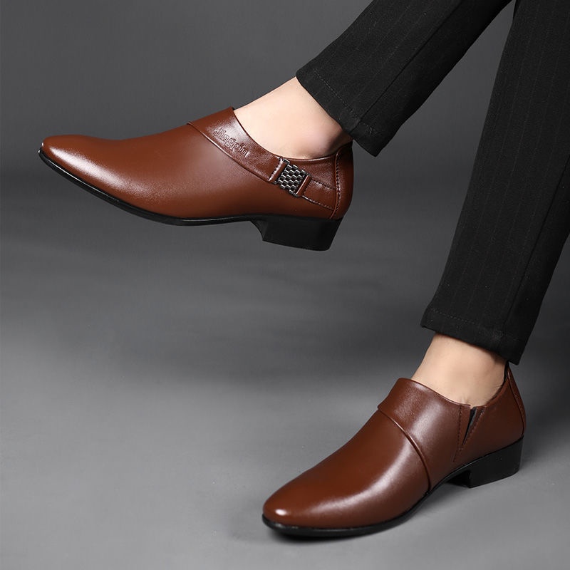 COD Fashion Sepatu Pria Slip On Pantofel Tanpa Tali Hitam Coklat Pria Sepatu Fantofel Kerja Kantor Dewasa Laki Laki 070