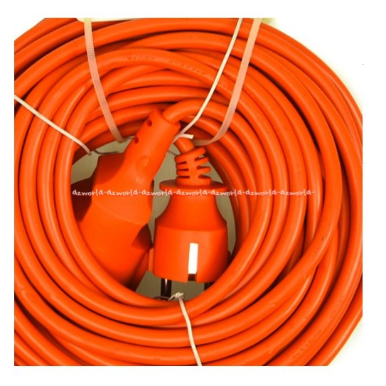 Krisbow Kabel Ekstensi 20 M kabel Sambung Roll Gulung 20meter cable Orange