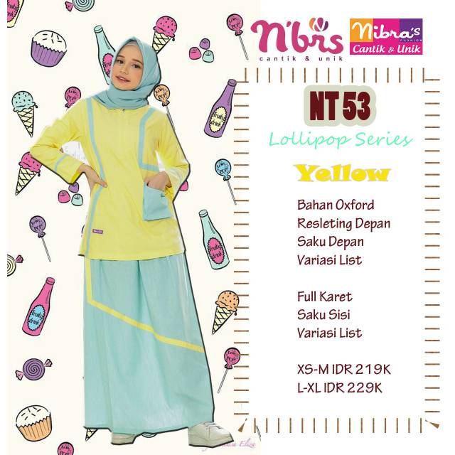 NT 53 Nibras,  Nibras Teen NT 53, Setelan Rok Remaja NT 53 Nibras