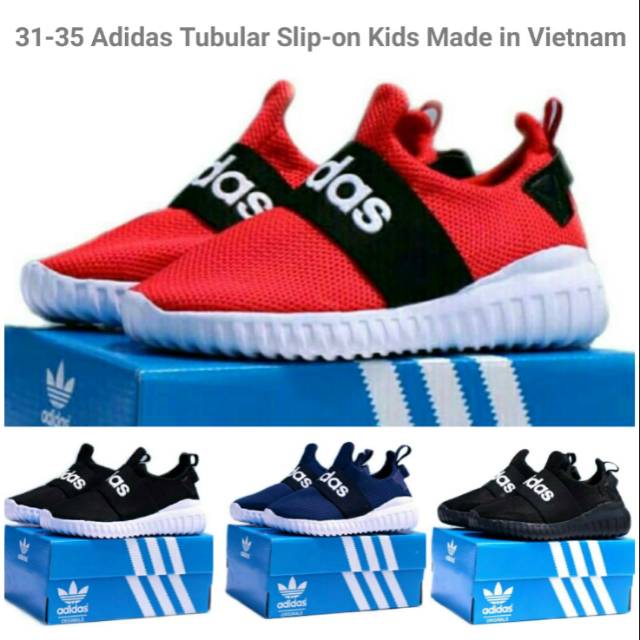 Gibd. 31-35 Adidas Tubular Slip On Kids Vietnam SEPATU SPORT SNEAKERS Anak GALERI INTAN BANDUNG