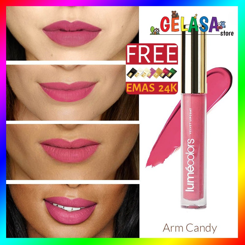 (Free Emas) Lumecolors Velvet Lipcoat Matte - ARM CANDY