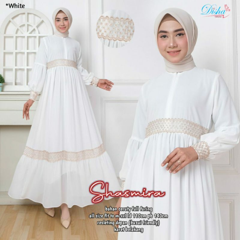 gamis polos renda// shasmira gamis
