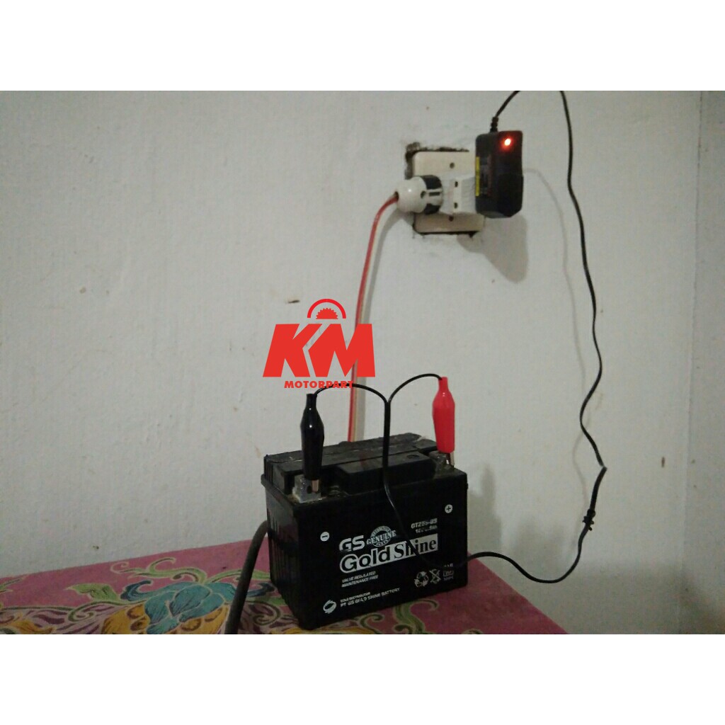 Charger Aki Motor 12 Volt Cas Aki Motor Adaptor