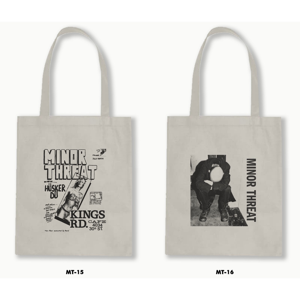 TOTE BAG BLACU - MINOR THREAT 01