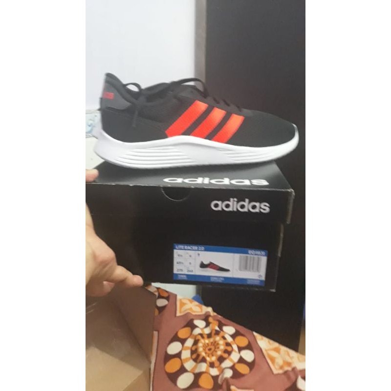 Adidas Running Sepatu Lite Racer 2.0 Pria Hitam EG 9831