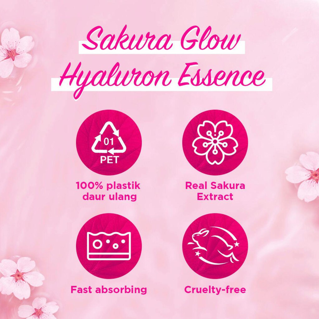 GARNIER Sakura Glow Hyaluron Water Glow Essence 30ml 100ml