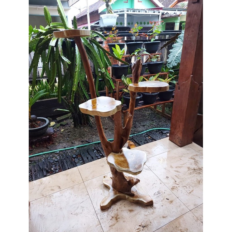 Rak Bunga/ Tanaman Kayu Jati 4 Susun