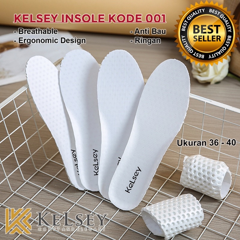 Kelsey Insole Alas Kaki 001 White / Asli Empuk Nyaman Saat Di Pakai