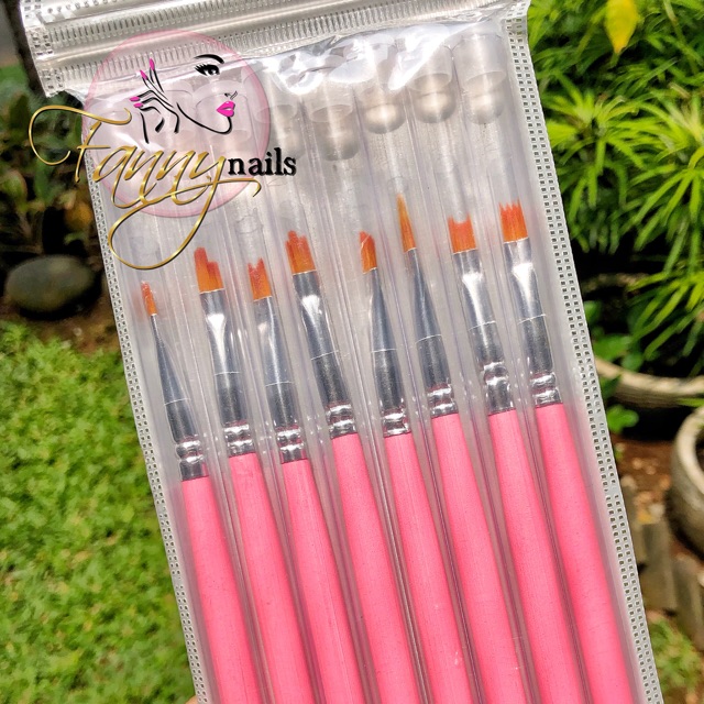 Flower painting brush 8 pcs uv gel gradient flower nail art liner gel