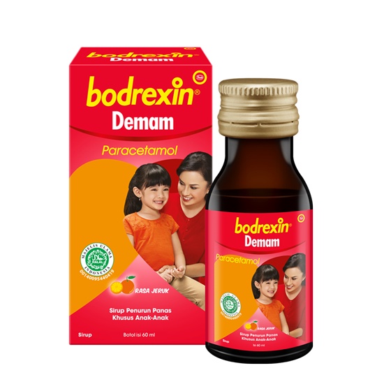 BODREXIN FLU &amp; BATUK PE SYRUP 56 ML - Bdrexin Demam Sirup 60Ml - Obat Batuk Berdahak Pilek Flu Sirup Anak Rasa Jeruk Sirup