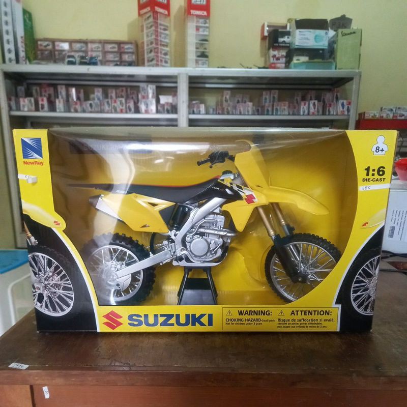 Diecast Miniatur Motor Cross Trail Suzuki RM z450 Replika Motocross