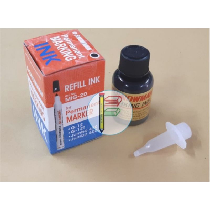 

Tinta Isi Ulang Refill Permanent Ink Spidol Snowman MIG-20