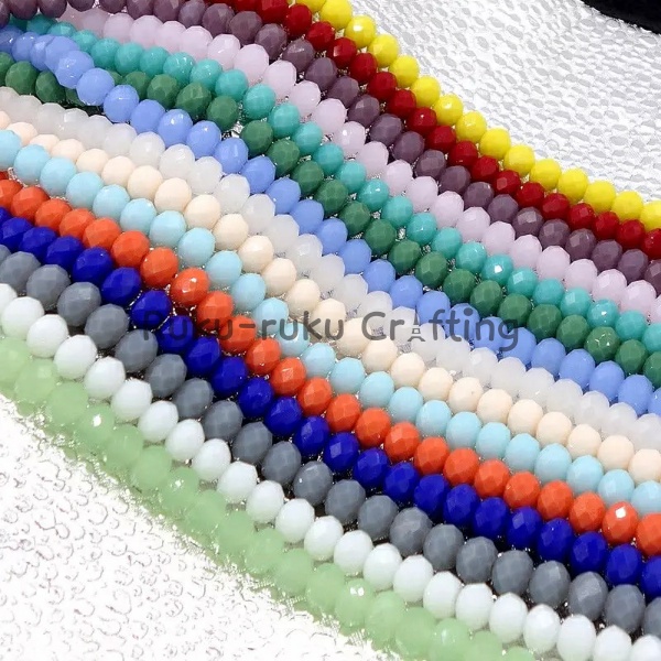 Manik Manik Kristal Ceko Bahan Craft Crystal Ceko Batu Kristal Ceko 4 mm 6 mm