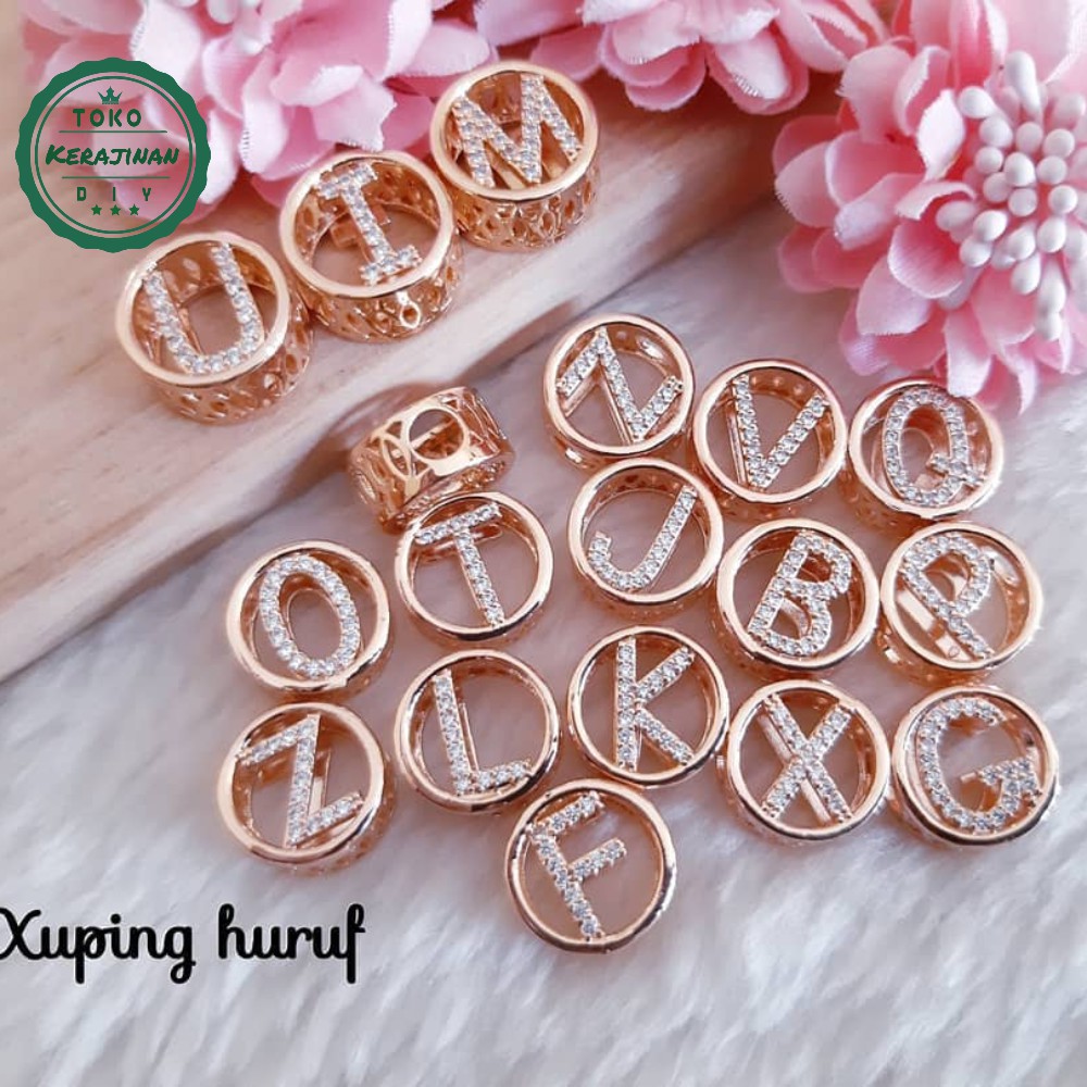 Liontin Huruf Inisial Xuping Charm Abjad Bahan Gelang Tali