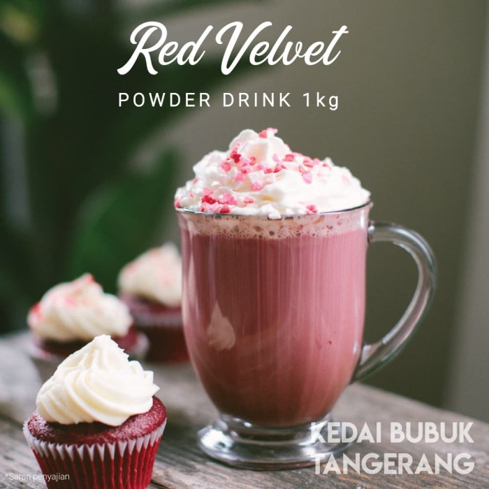 

BUBUK MINUMAN RASA RED VELVET BUBBLE DRINK POWDER DRINK 1KG JAVALAND