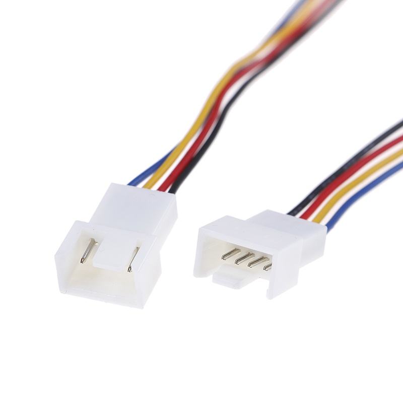 {LUCKID}2Pcs Universal small 4 Pin to 3pin 4pin fan PWM connector extension cable