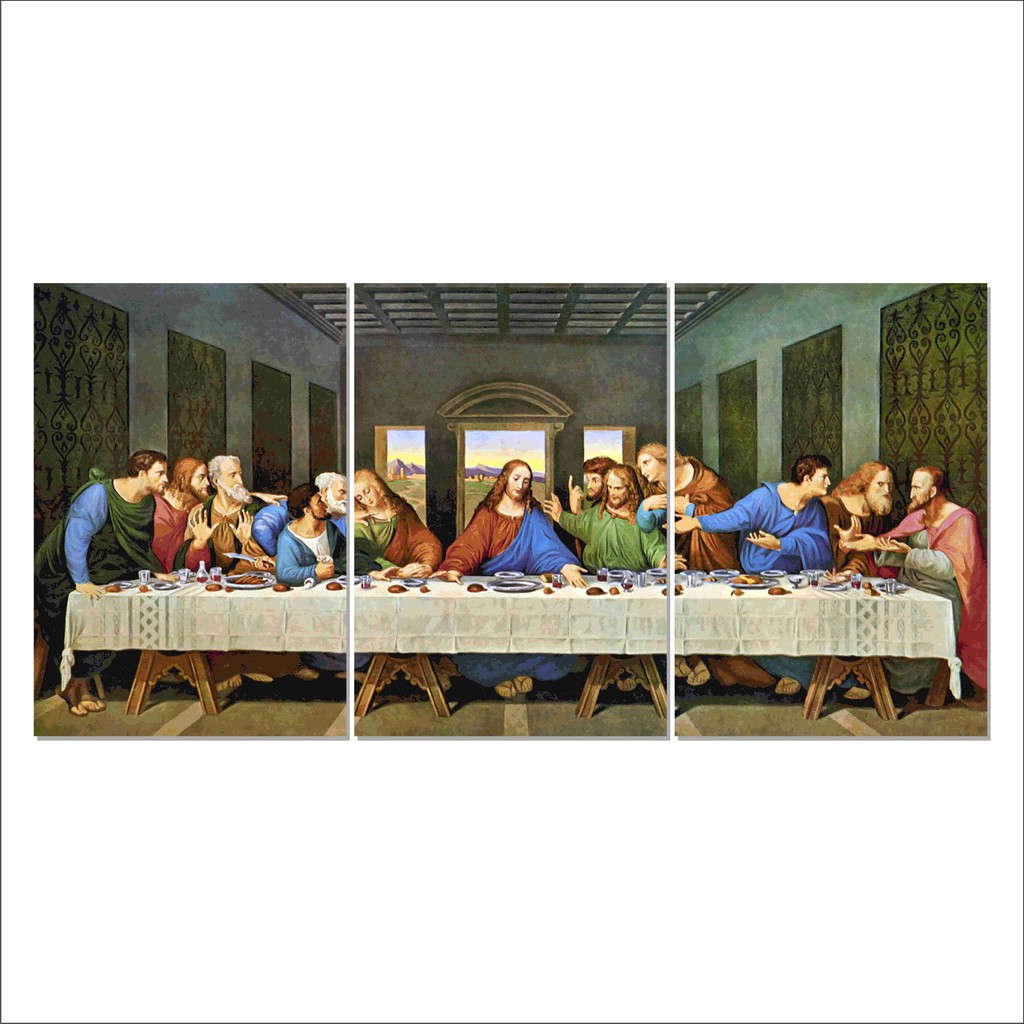 pajangan hiasan dinding walldecor rohani perjamuan terakhir