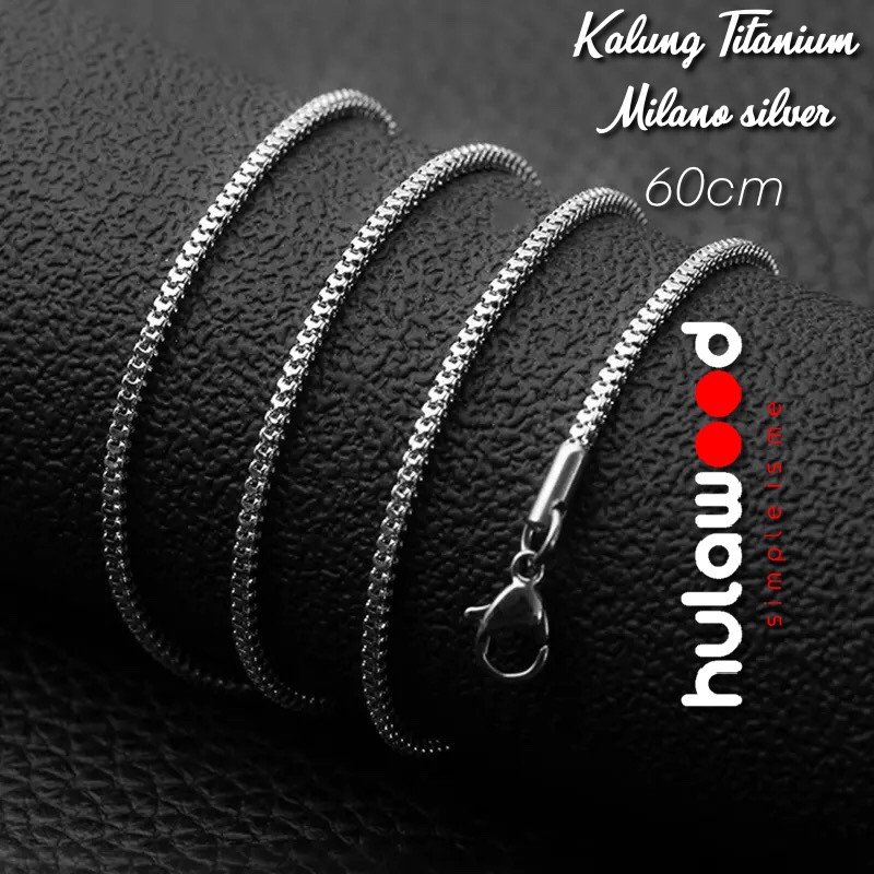 Rantai Kalung MCI Titanium 316L Stainless Import Anti Karat Pria Wanita - MILANO