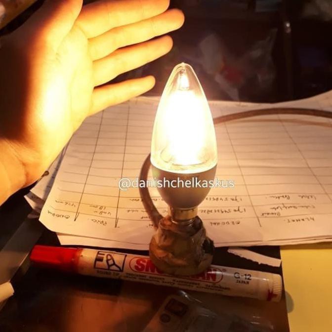 Kualitas Terbaik 5W Lampu Hias Variasi Led Candle Lilin 5 Watt 400 Lumen Fitting E14 - Warmwhite