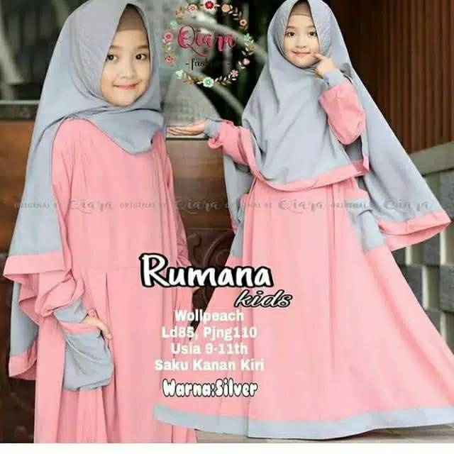 GAMIS ANAK RUMANA.ON SIZE L&amp;XL9